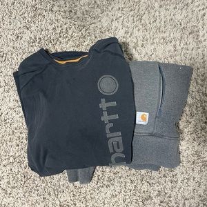 SMALL CARHARTT HOODIE AND T-SHIRT